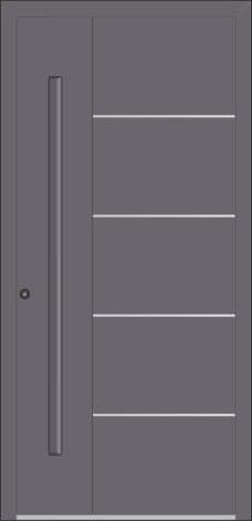 Inotherm AK 503 – Aluminium-Haustür mit feiner Linienstruktur