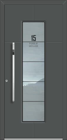 Inotherm AK 508 – Aluminium-Haustür mit markanter Linienführung