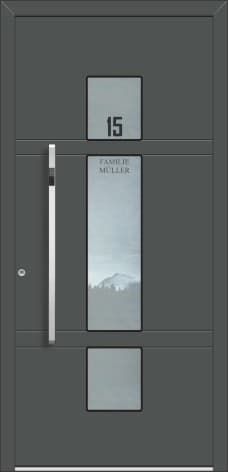 Inotherm AK 514 – Aluminium-Haustür mit feiner Struktur