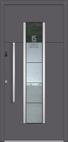 Inotherm AK 521 – symmetrisch gestaltete Aluminium-Haustür