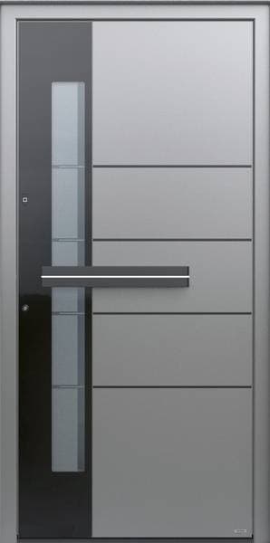 Pirnar Premium 0130CC – zweifarbige Haustür mit hohem Lichtband