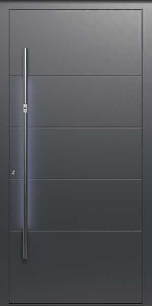 Pirnar Quantum Q20 – Aluminium-Haustür mit feinen Querlinien