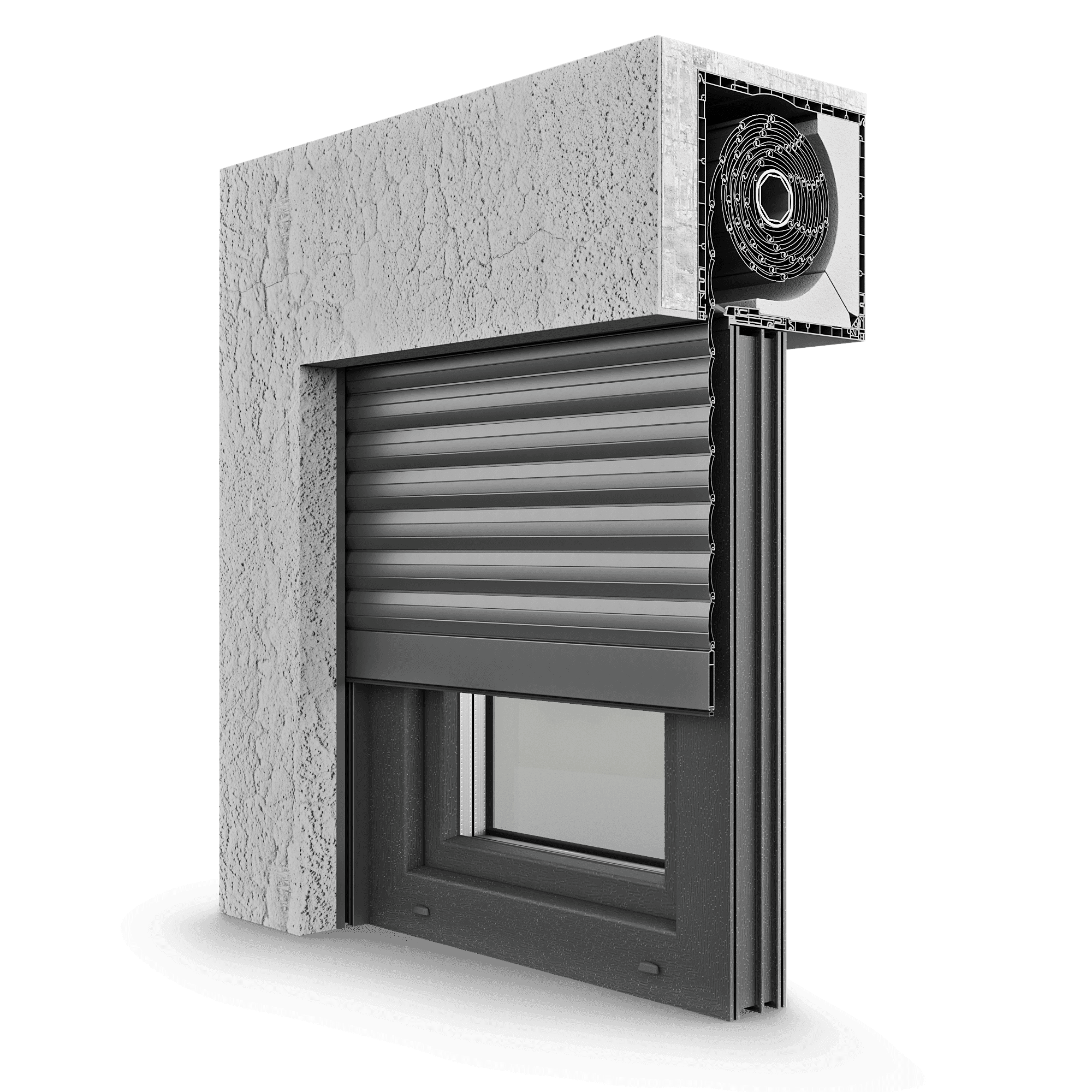 Opoterm Aufsatzrollladen mit extra Kastenisolierung