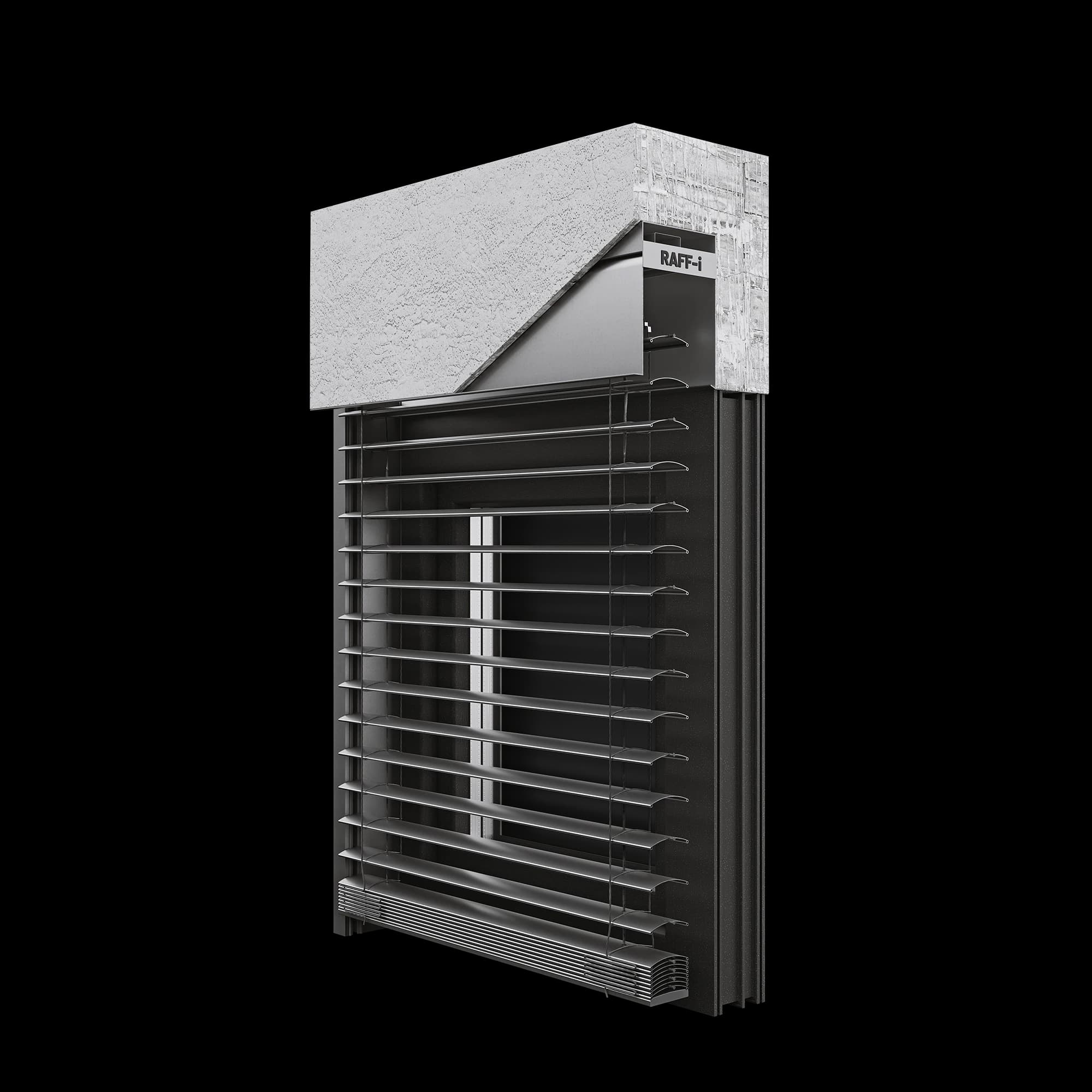 Raff-i Raffstore mit Aluminium-Sturzkasten